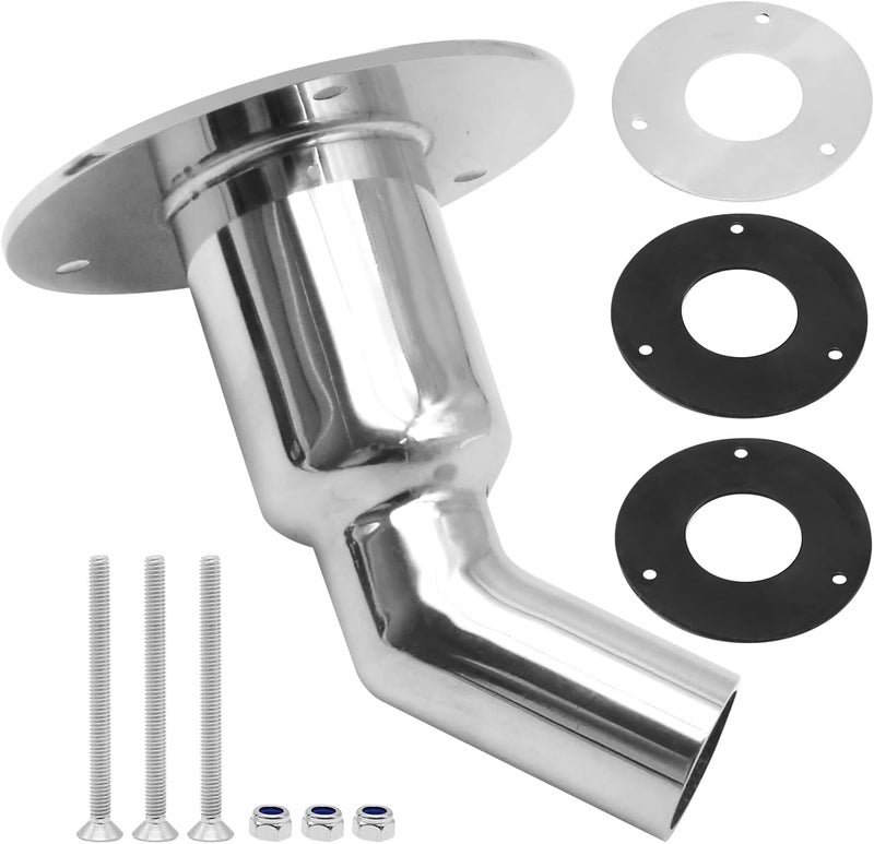 Anxingo 316 stainless steel thru hull/ex-haust fitting 24mm Tube Pipe Socket Hardware For Webasto Eberspacher (bend) - Image 2